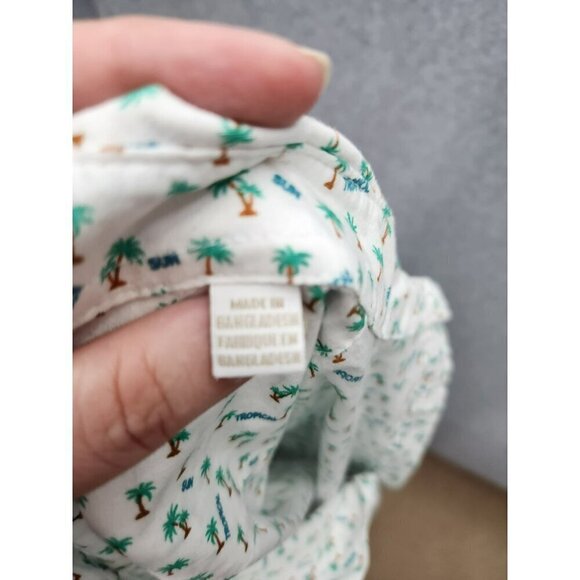 Cotton & Co Mens Tropical Print Short Sleeve Button-Up Shirt Size L - Picture 6 of 6